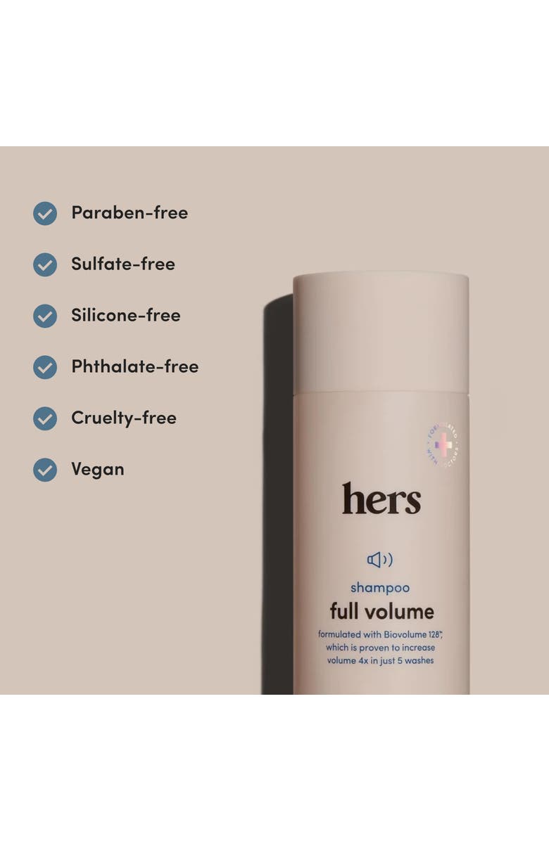 HIMS & HERS Full Volume Shampoo Volumizing, Shine Enhancing, Soft Cedar & Citron Formula, Alternate, color, Beige