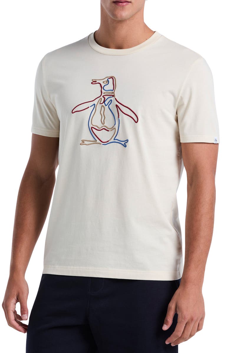 Original Penguin Embroidered Pete Cotton T-Shirt, Main, color, Birch