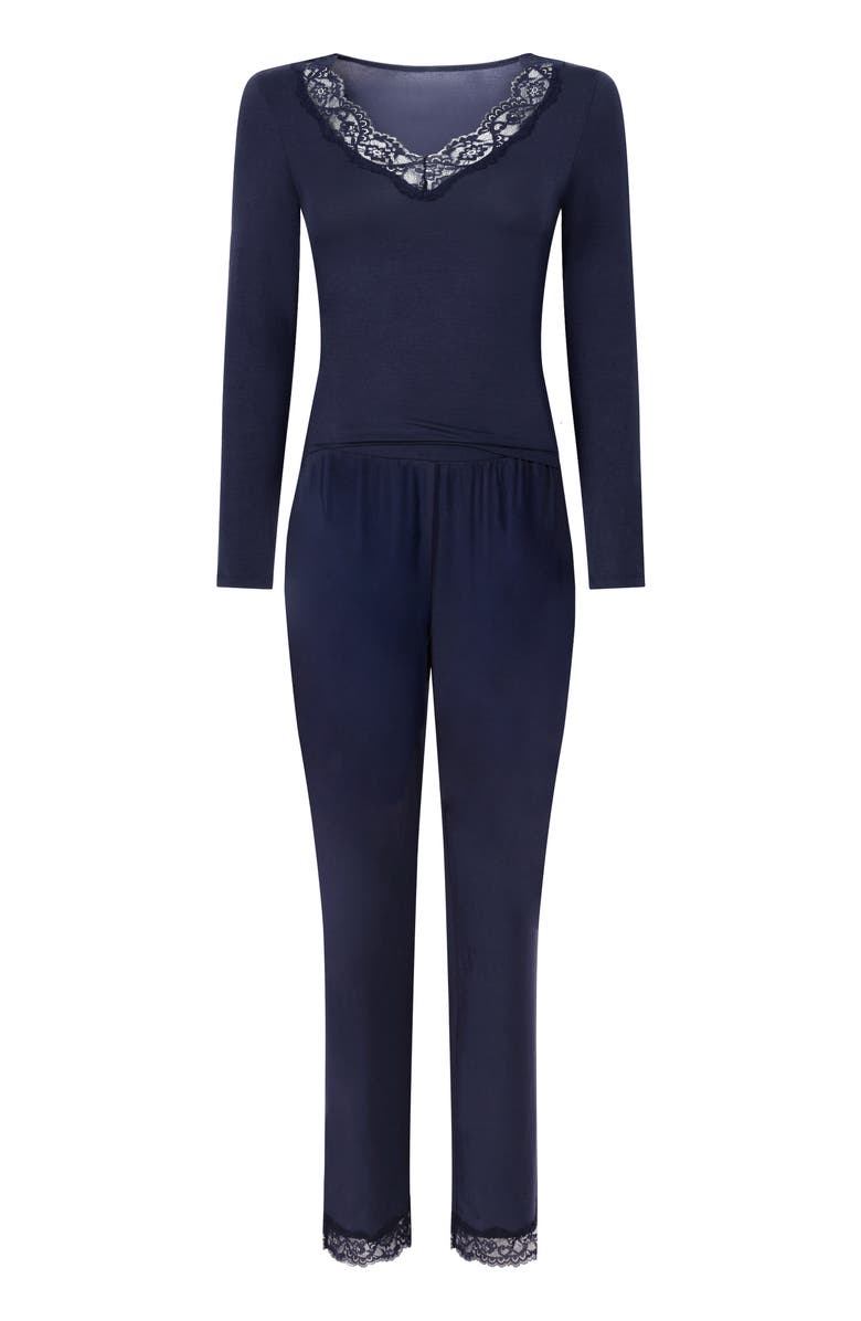 Hunkemöller Pajama Set, Alternate, color, Blue
