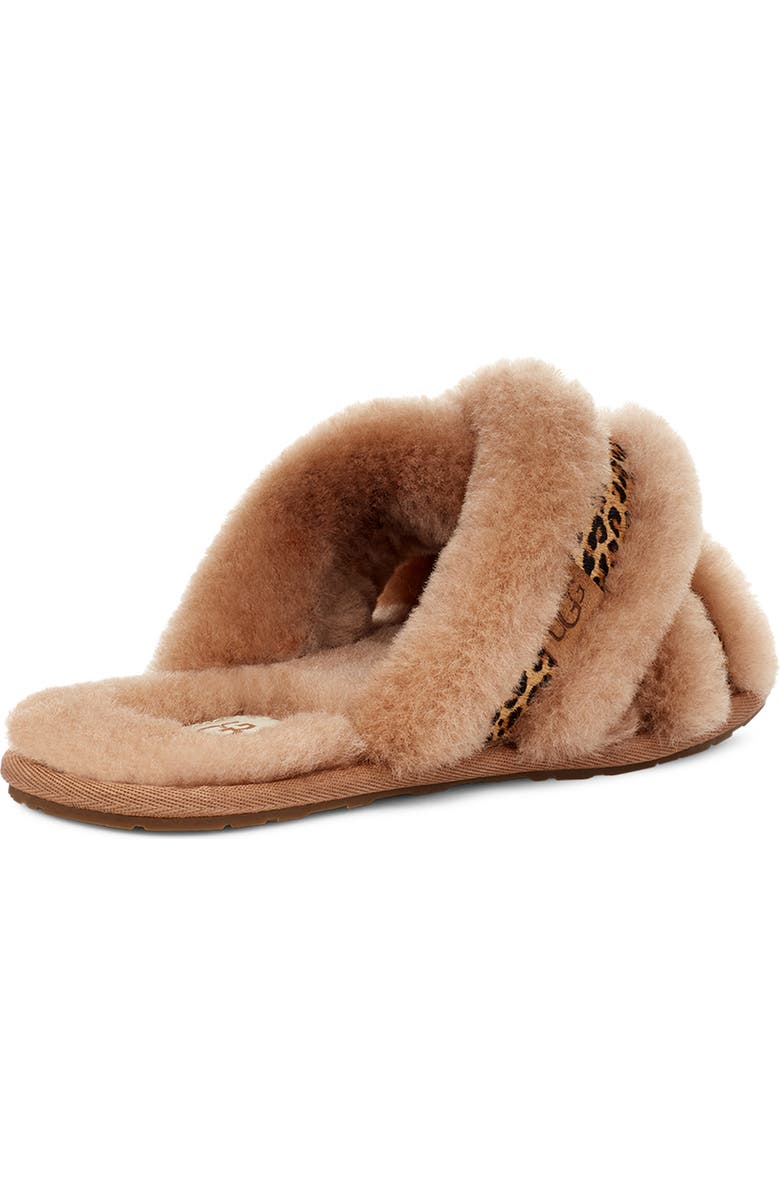 UGG<sup>®</sup> Scuffita Speckles Genuine Shearling & Calf Hair Slipper, Alternate, color,