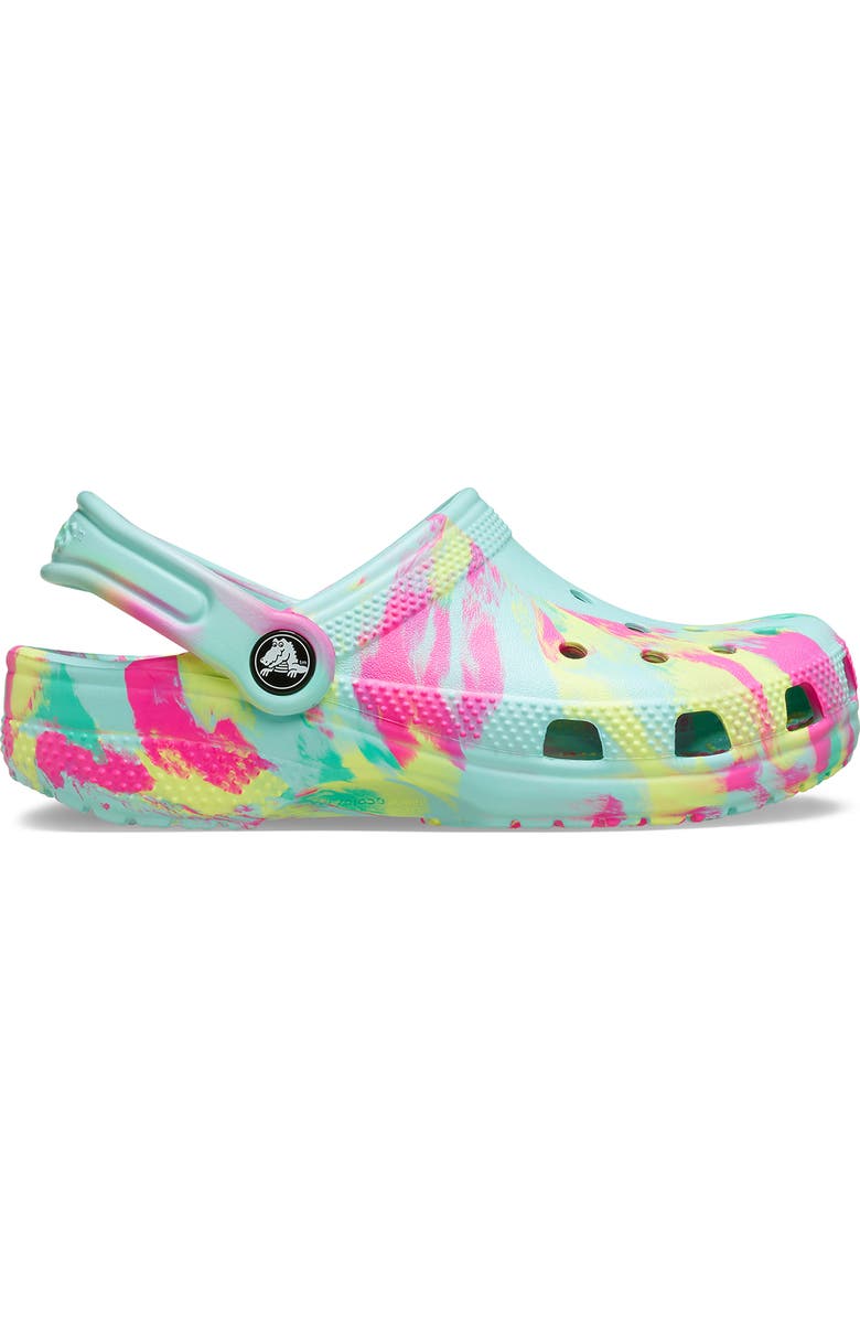 CROCS Kids' Classic Marbled Clog, Alternate, color, Aquamarine Multi