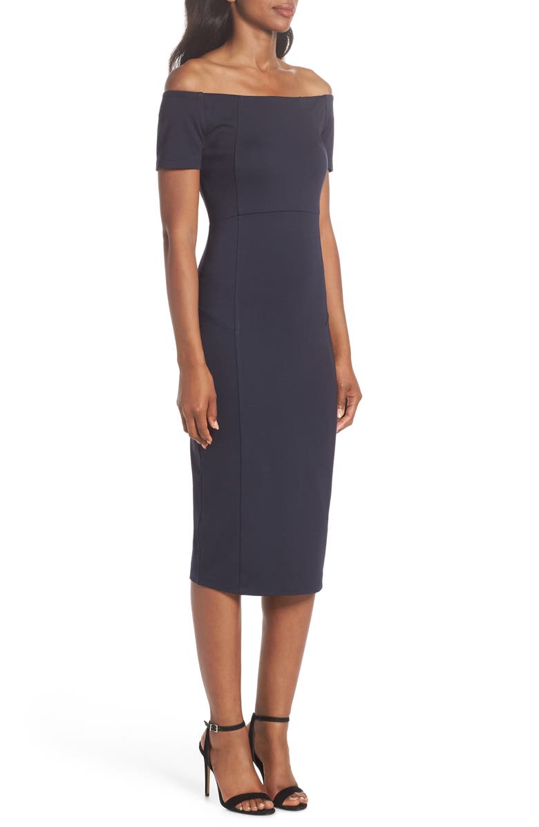 Felicity & Coco Off the Shoulder Sheath Dress, Alternate, color,