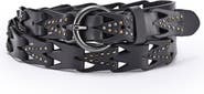 OLD TREND Oranda Genuine Leather Woven Studded Statement Belt