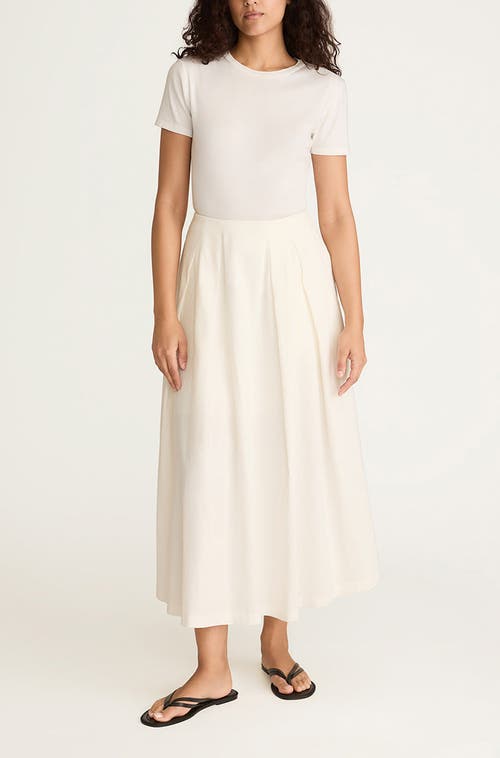 Rebecca Taylor Linen Cotton Ottoman Skirt In Off White