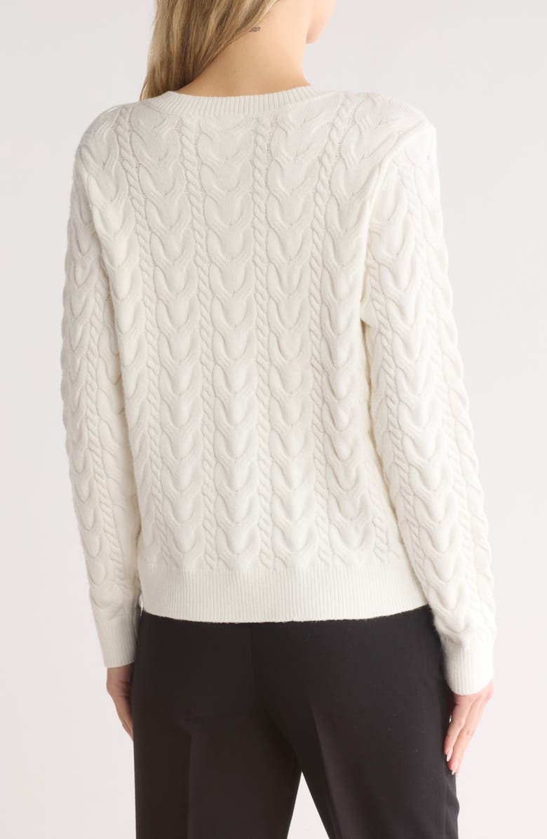 CYRUS Button Front Cable Knit Cardigan, Alternate, color, 