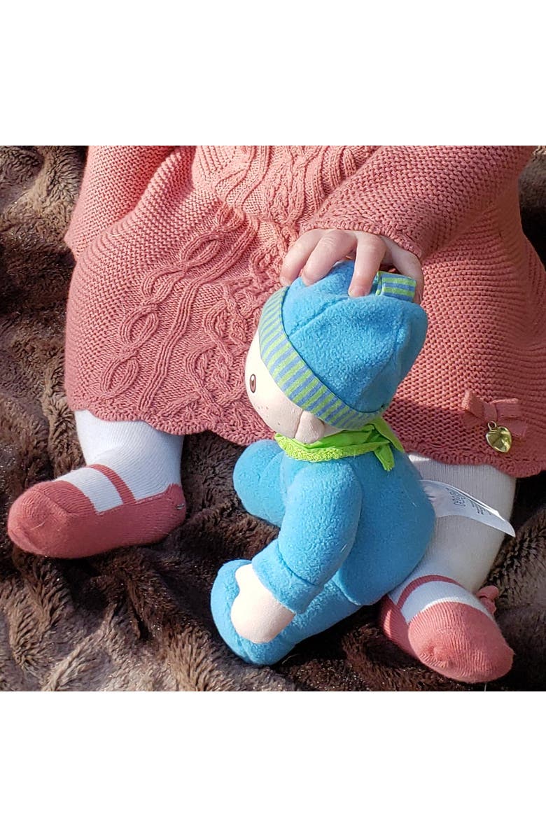 HABA Snug-Up Soft Plush Luis First Baby Doll 8" - Perfect Newborn and Infant Toy,  Ideal Boy Doll for Baby Shower Gift, Alternate, color, Blue Multi