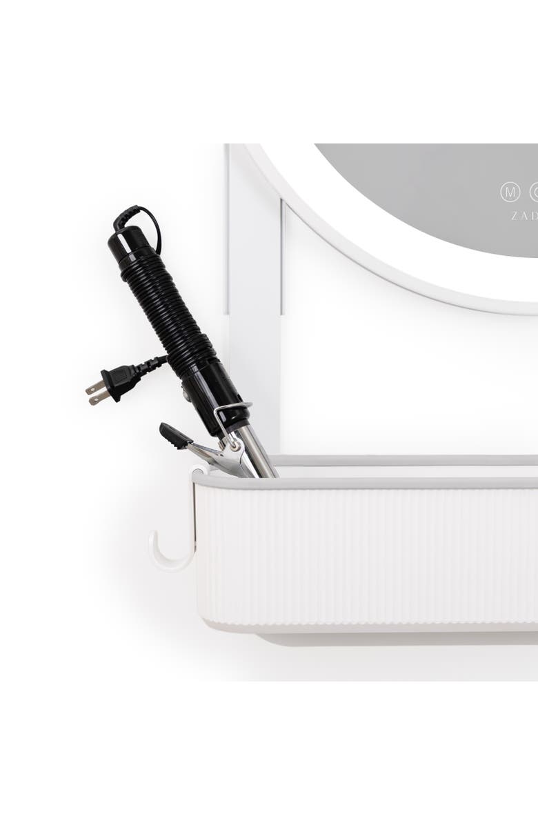 Zadro Over-The-Door LED Lighted Mirror Styling Station, Alternate, color, White