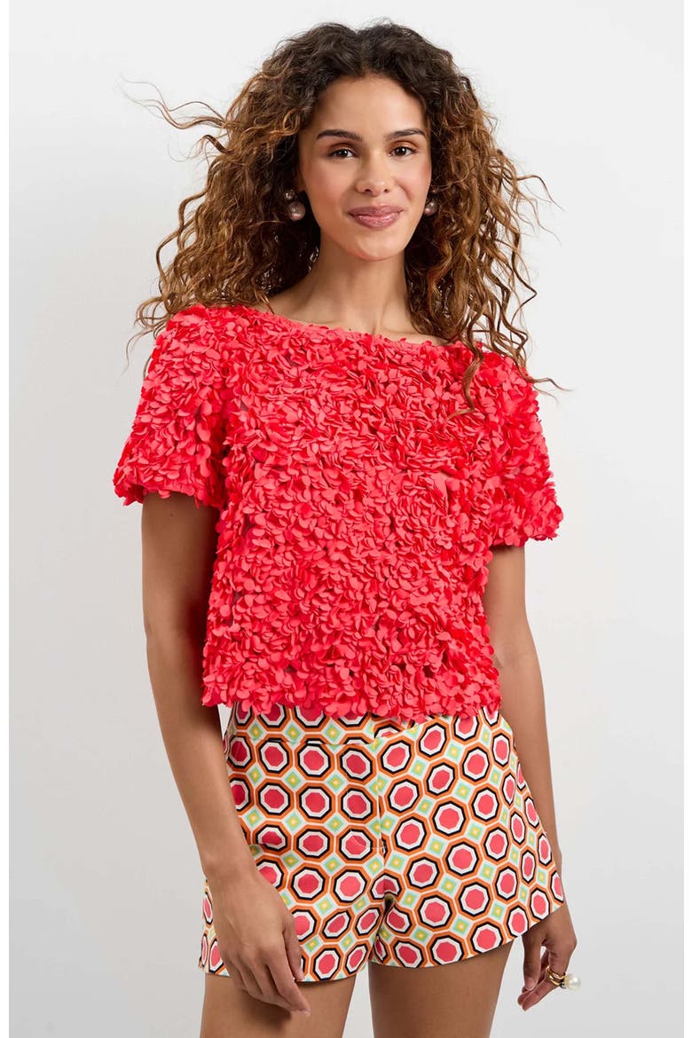 Verdi 3D Floral Top, Alternate, color, Corso Coral