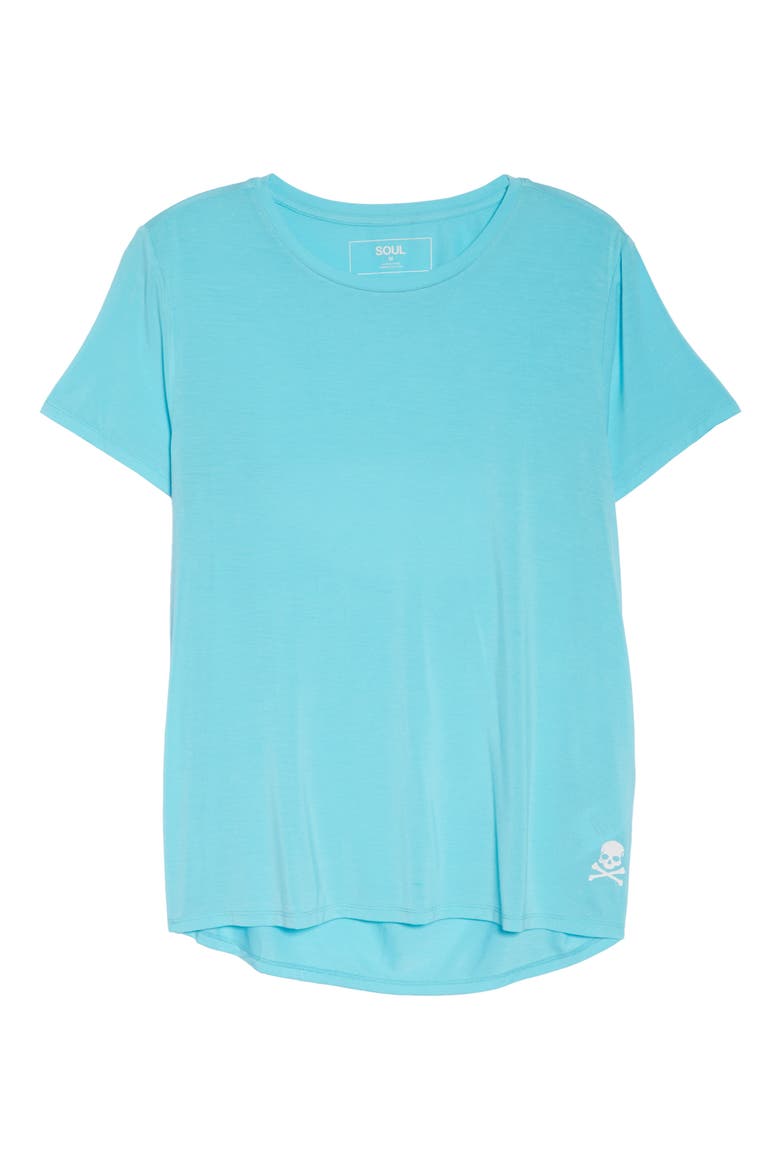 Keyhole Back Tee, Alternate, color, BLUE
