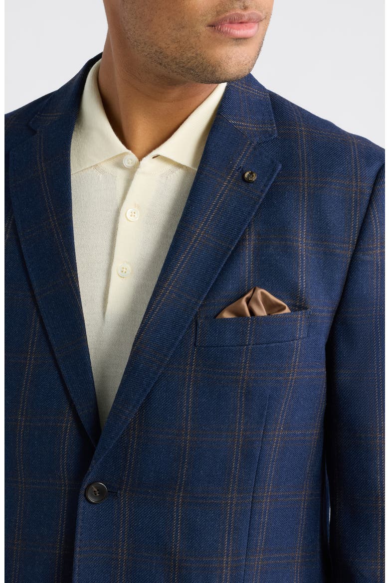 Townsend Wool Sport Coat, Alternate, color, NAVY BROWN PLAID