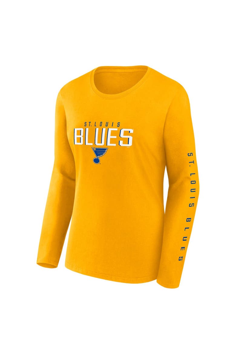 Women's Fanatics Branded  Blue St. Louis Blues Long and Short Sleeve Two-Pack T-Shirt Set, Alternate, color, Blue