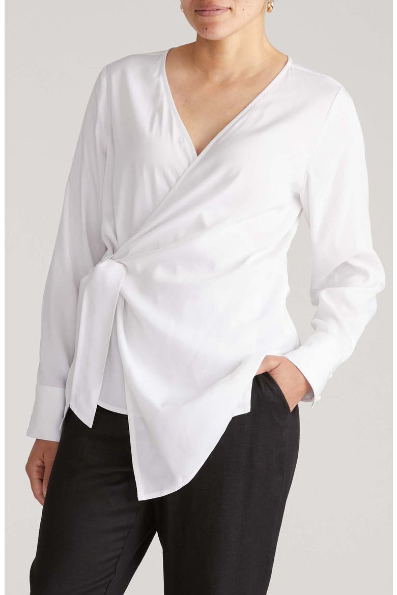 Beacon Wrap Top, Main, color, WHITE