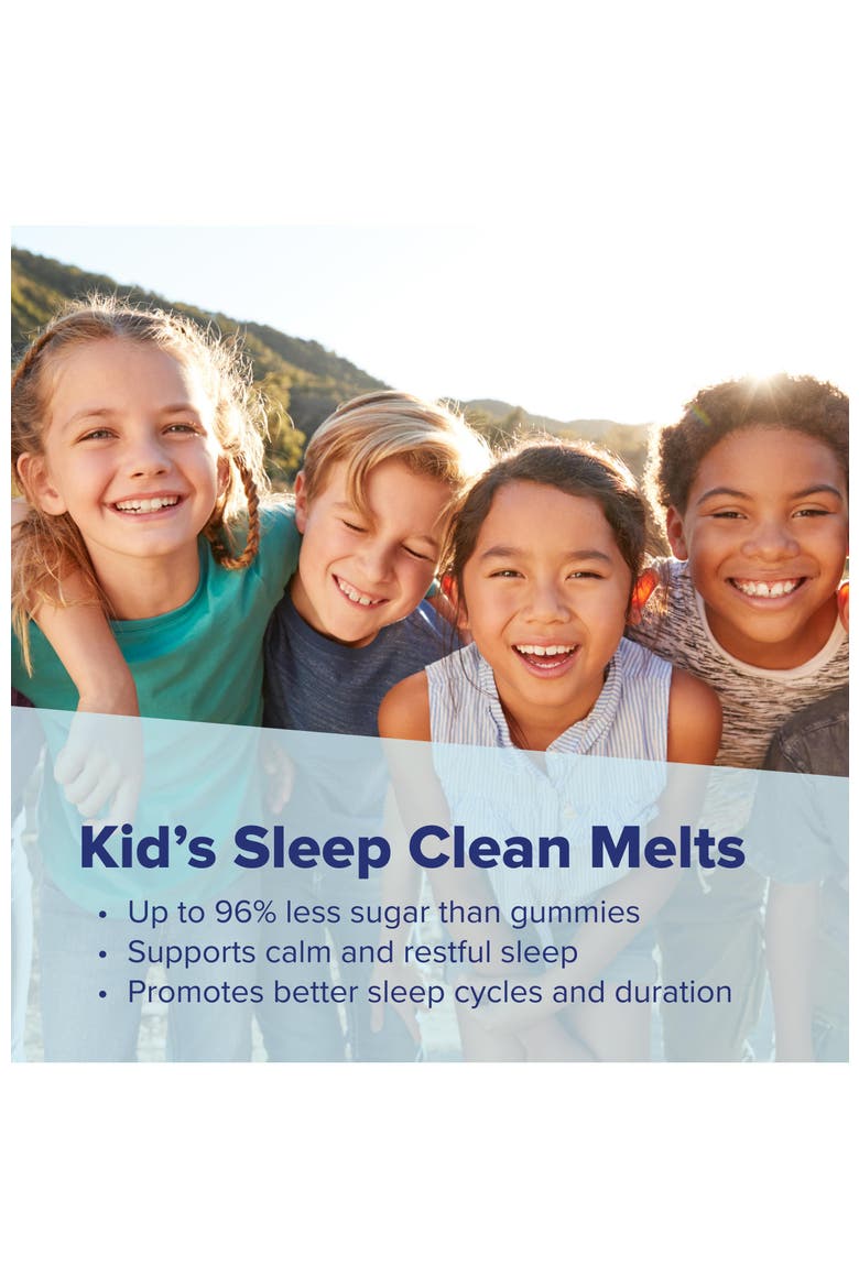Kids Sleep Clean Melts Melatonin Supplement, Alternate, color, White