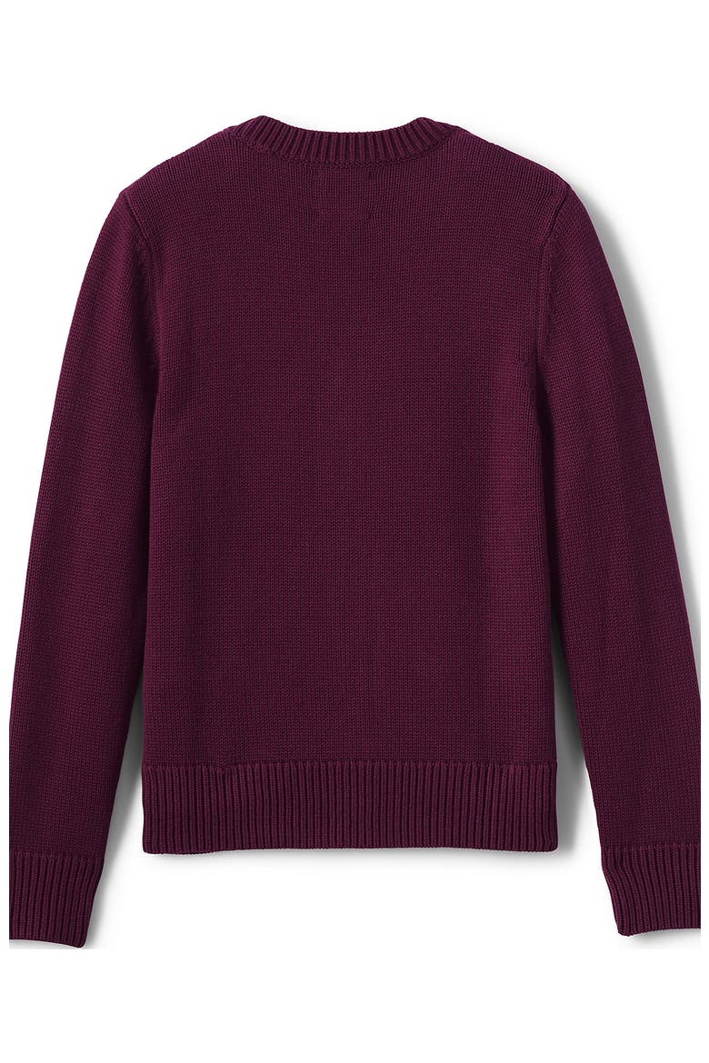 School Uniform Boys Cotton Modal Button Front Cardigan Sweater, Alternate, color, Burgundy