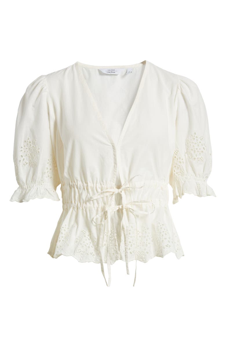 & Other Stories Tie Front Top, Alternate, color, Offwhite