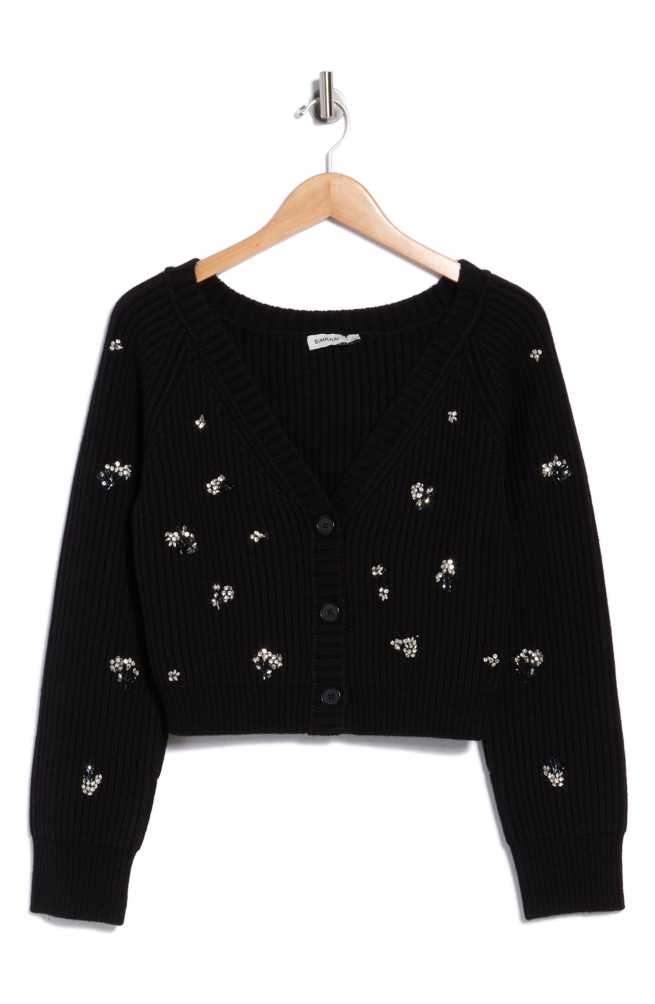 Novah Embellished Rib Cardigan