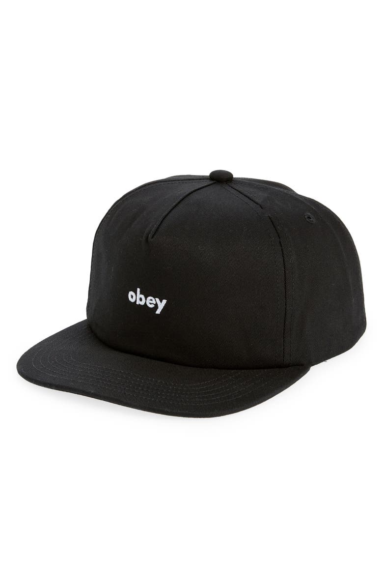 Obey Logo Snapback Baseball Cap, Main, color, 