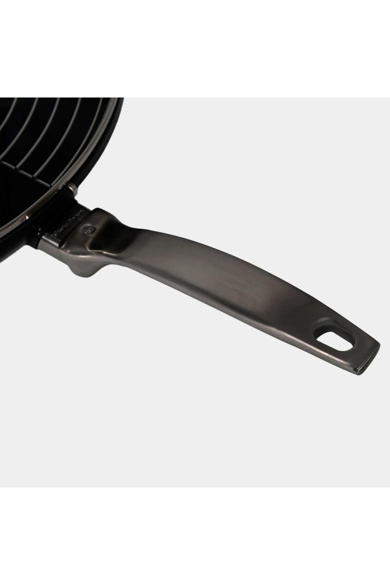 CHD Nonstick Wok with Glass Lid, 12.5-Inch, Alternate, color, Black
