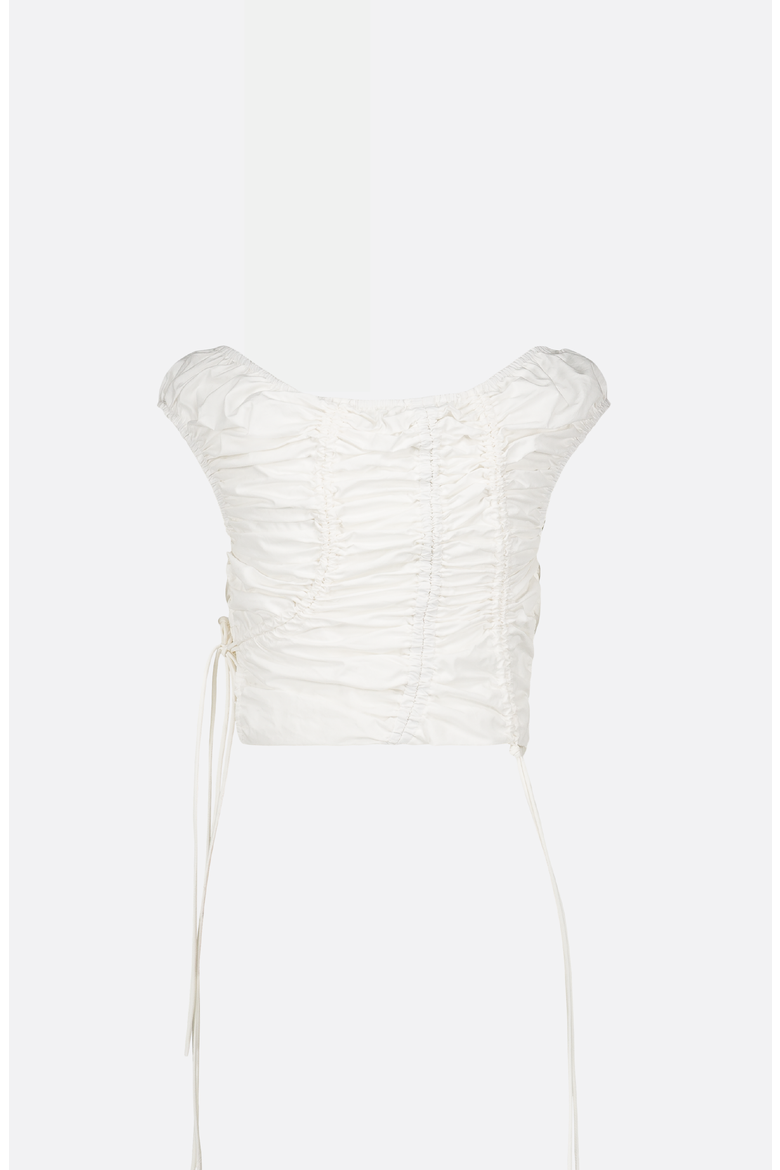Simmi Smocked Cotton Top, Alternate, color, White