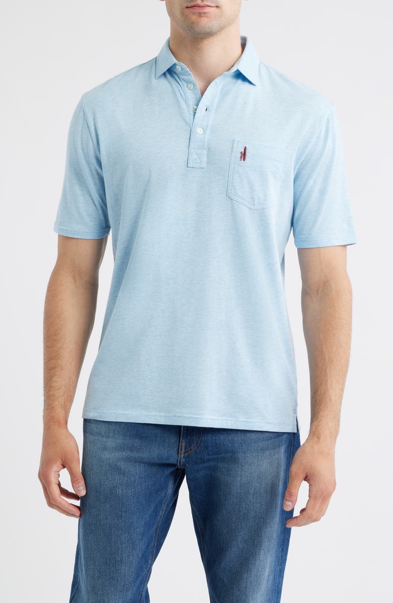 johnnie-O Heathered Original 2.0 Regular Fit Polo, Main, color, Cloud Blue