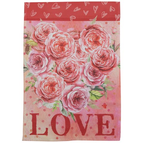 Love Rose Bouquet Outdoor Garden Flag 12.5" x 18"