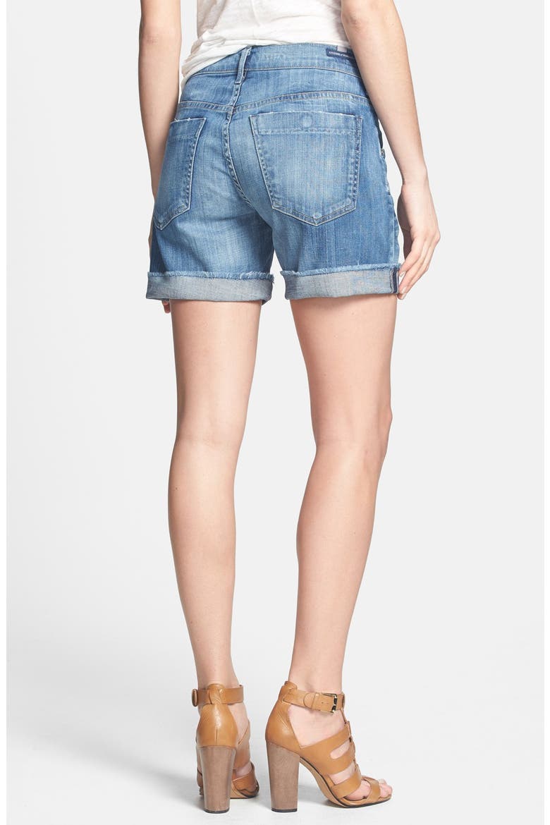 'Skyler' Denim Boyfriend Shorts, Alternate, color, SERENITY