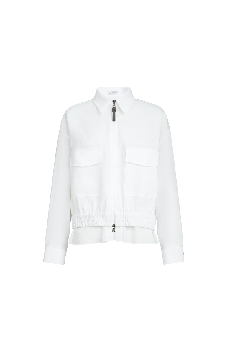 Brunello Cucinelli Cotton outerwear jacket, Main, color, White