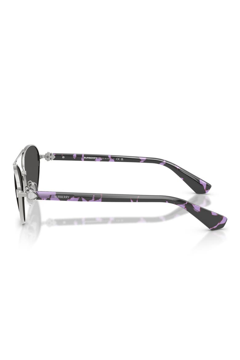 58mm Pilot Sunglasses, Alternate, color, SILVER
