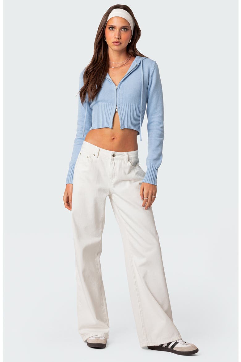 Desiree Hooded Crop Cardigan, Alternate, color, LIGHT-BLUE