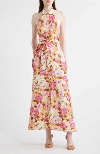Bown Floral Halter Neck Dress