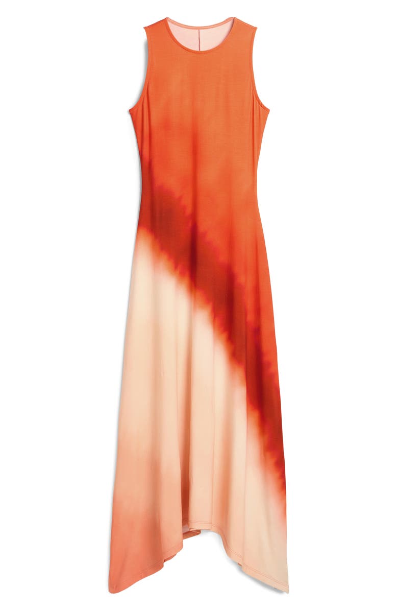 Desigual Gradient Asymmetric Hem Midi Dress, Alternate, color, 