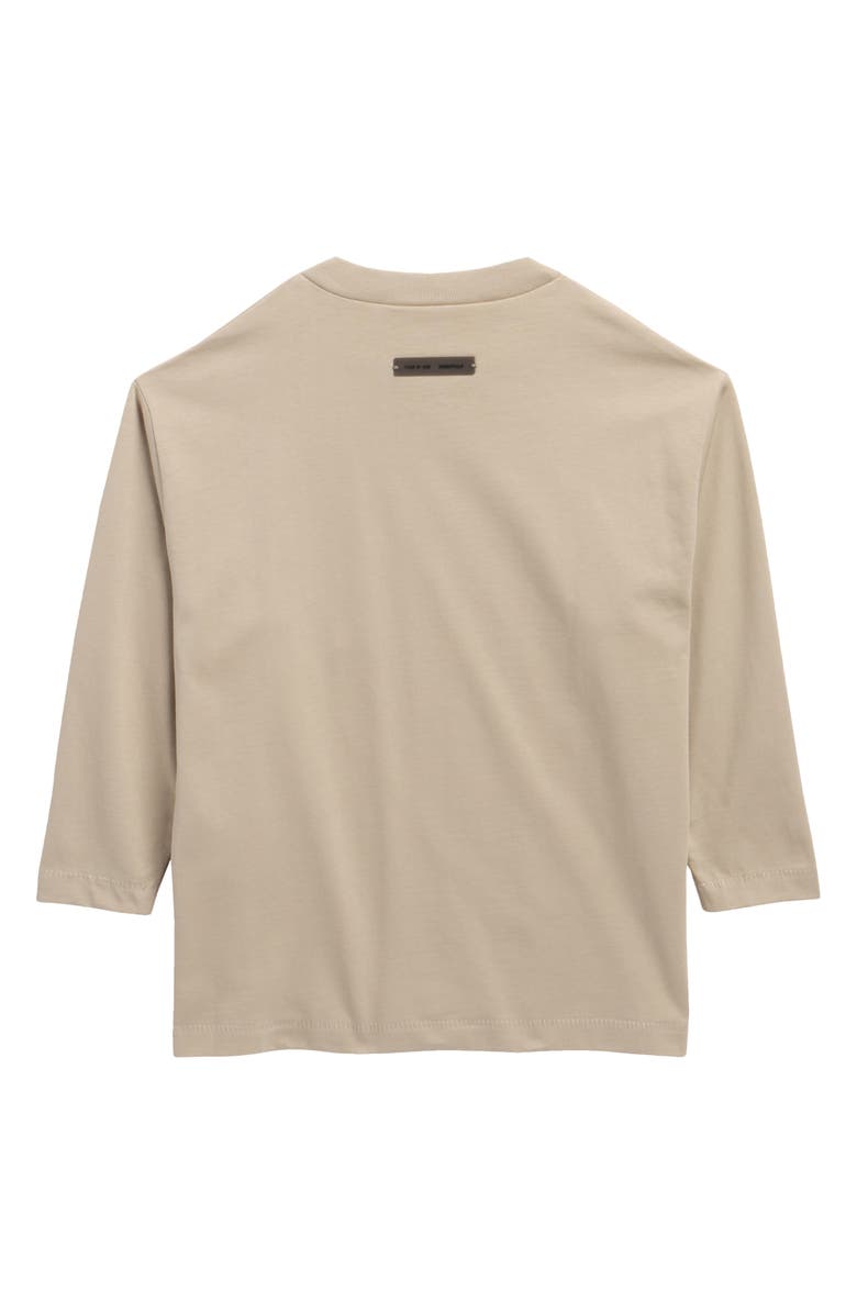 Fear of God Essentials Kids' Classic Metallic Logo Long Sleeve T-Shirt, Alternate, color, Timber
