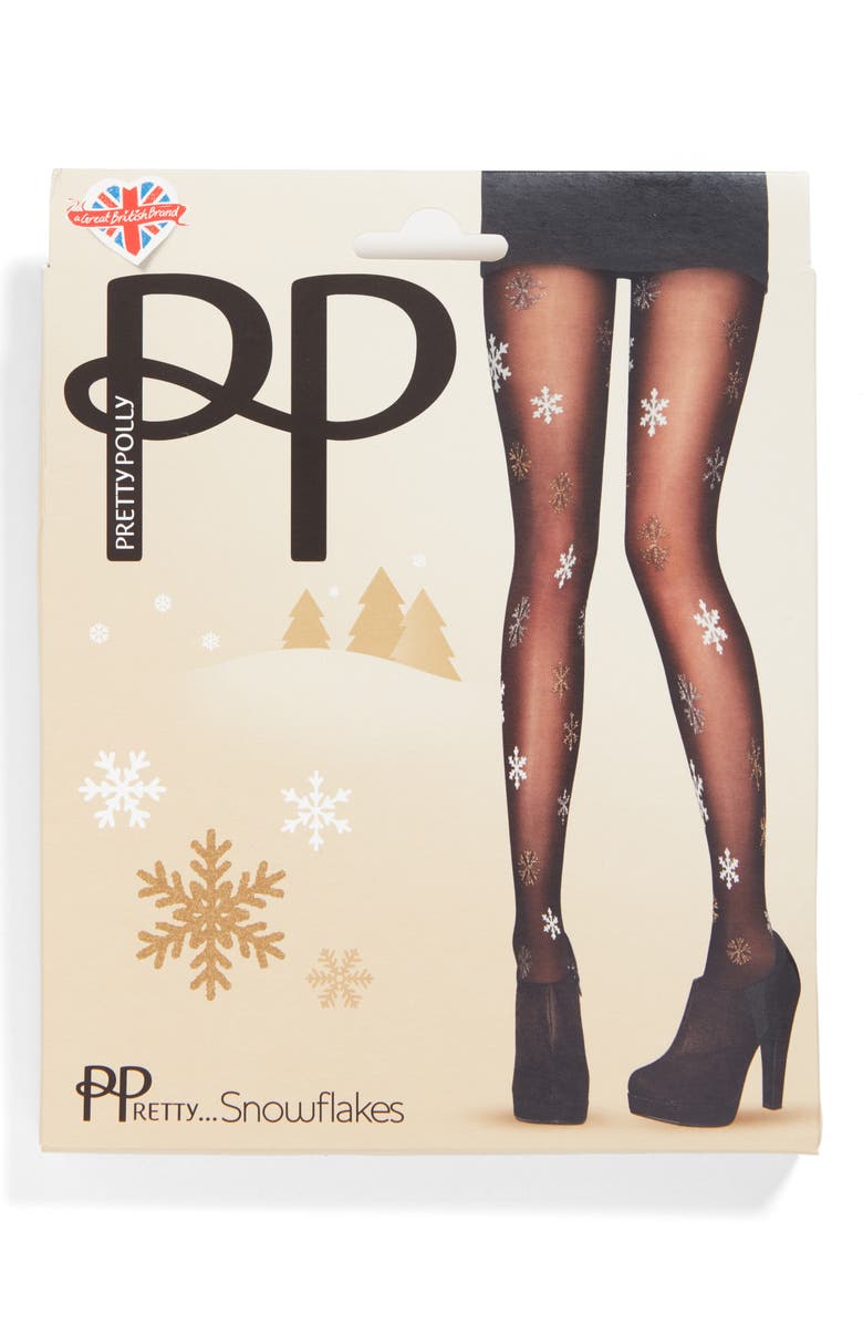 Pretty Polly Snowflake Tights, Alternate, color,
