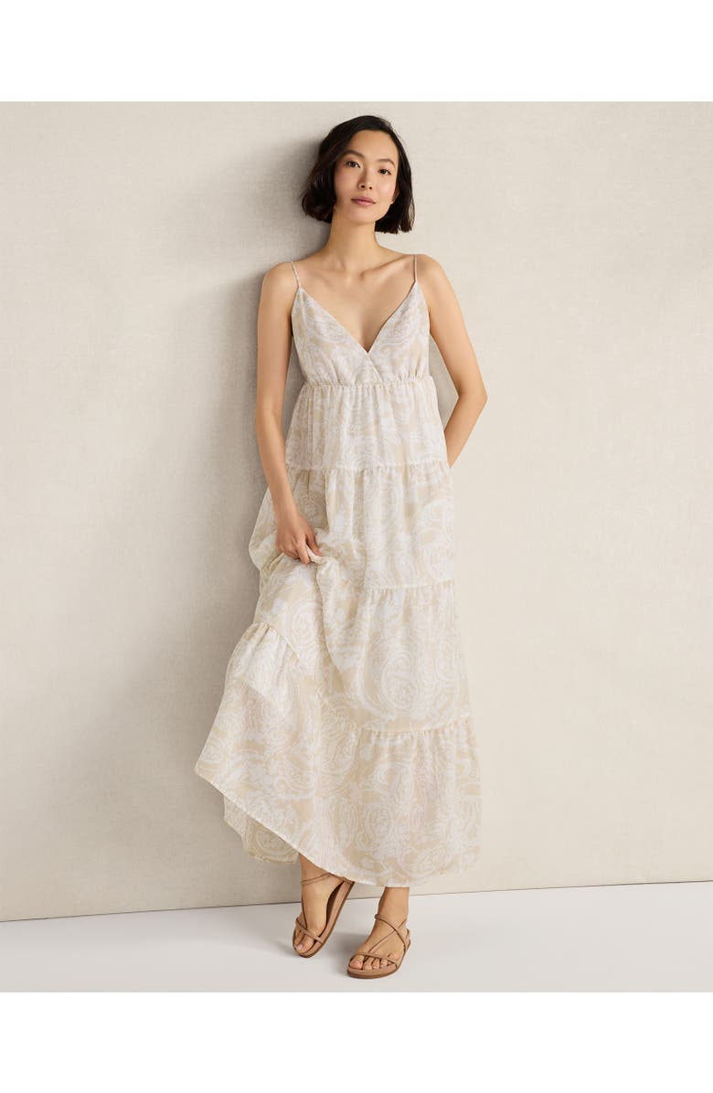 Haven Well Within Ramie Blend Paisley Tiered Maxi Dress, Main, color, Assorted Brights