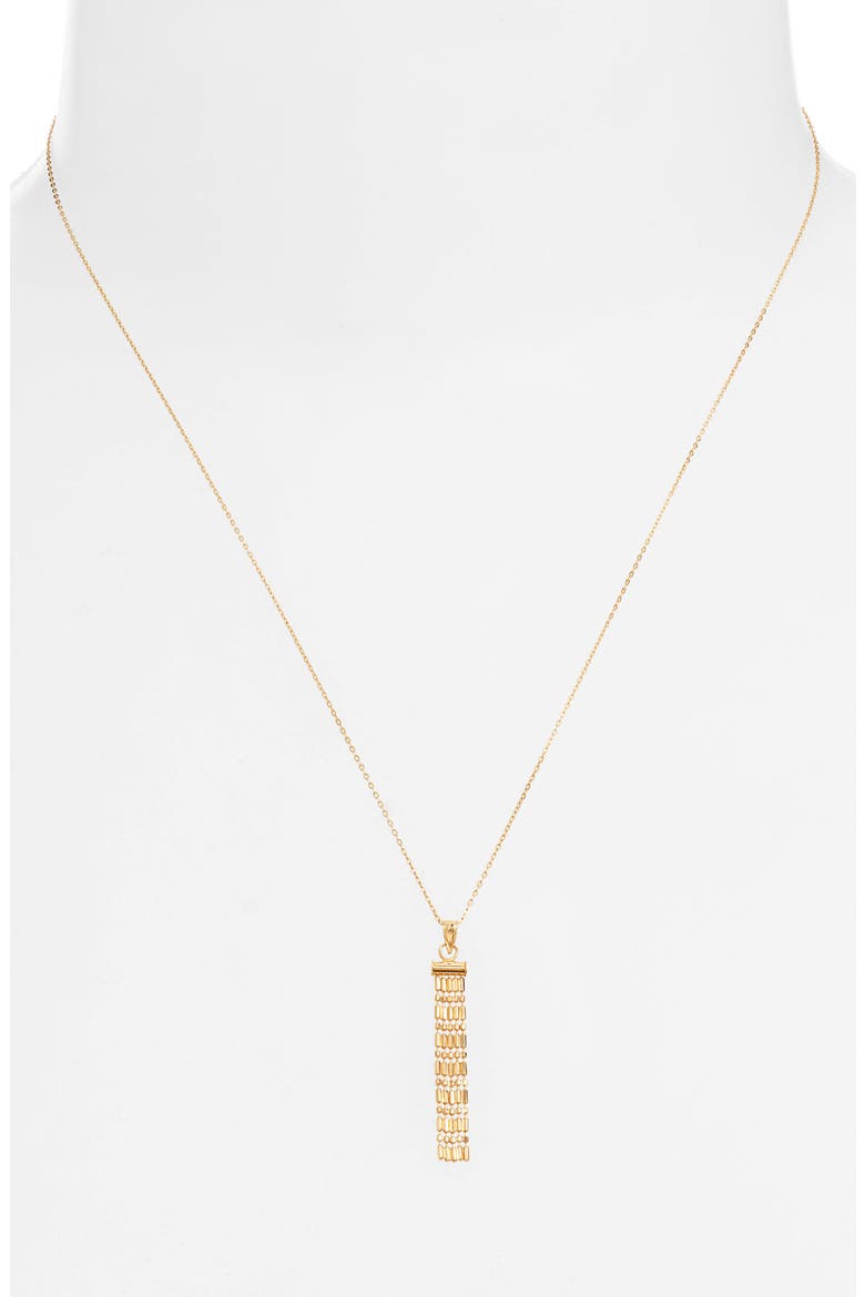 14K Gold Fringe Pendant Necklace   (Nordstrom Exclusive), Alternate, color, YELLOW GOLD