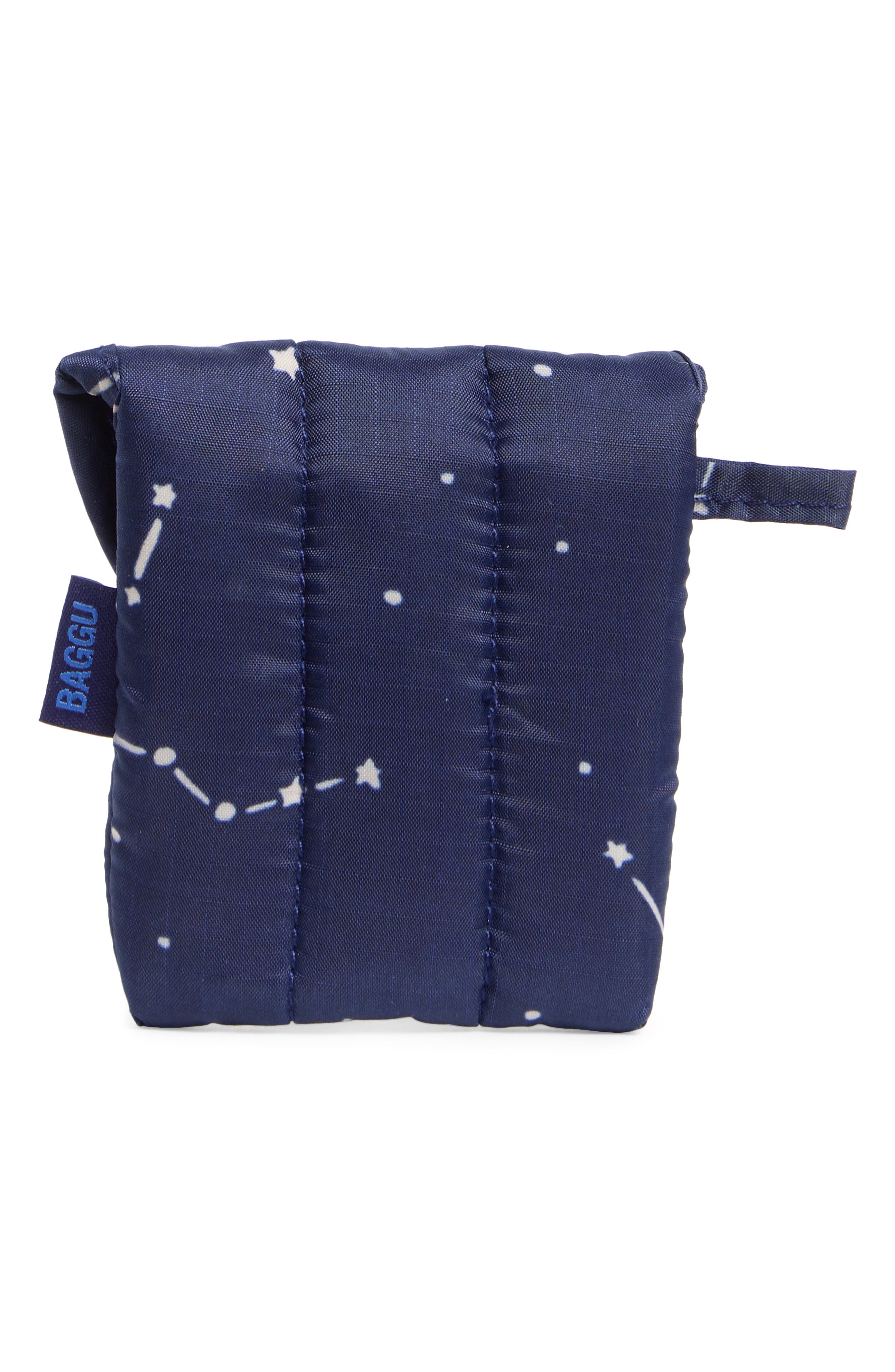 Baggu Puffy Earbuds Case, Alternate, color, Constellation Midnight