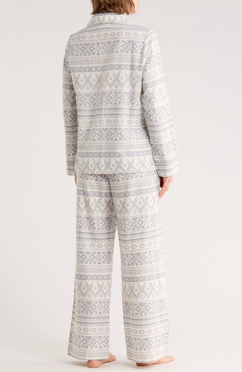 Nordstrom Rack Dreamy Tree Print Flannel Long Sleeve Pajamas In Gray