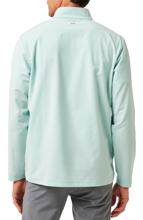 Travismathew On The Map Quarter Zip Pullover In Eggshell Blue