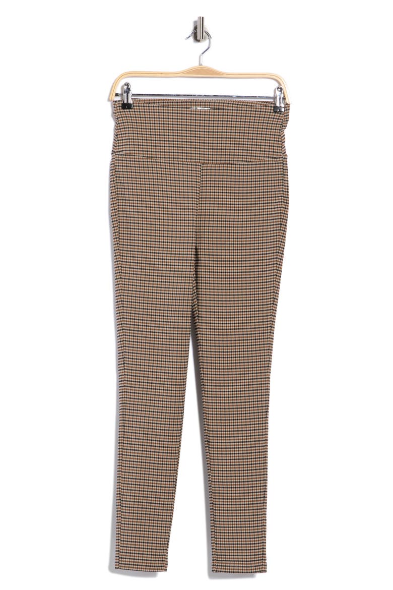 Plaid Leggings, Alternate, color, BROWN
