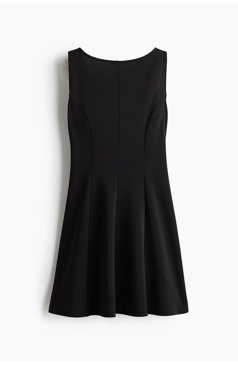 H&M Low-back Jersey Dress, Main, color, Black