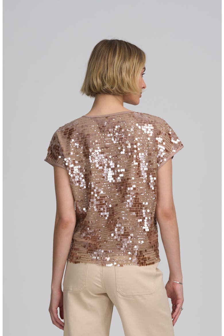 Sequin Tee, Alternate, color, CAPPUCCINO