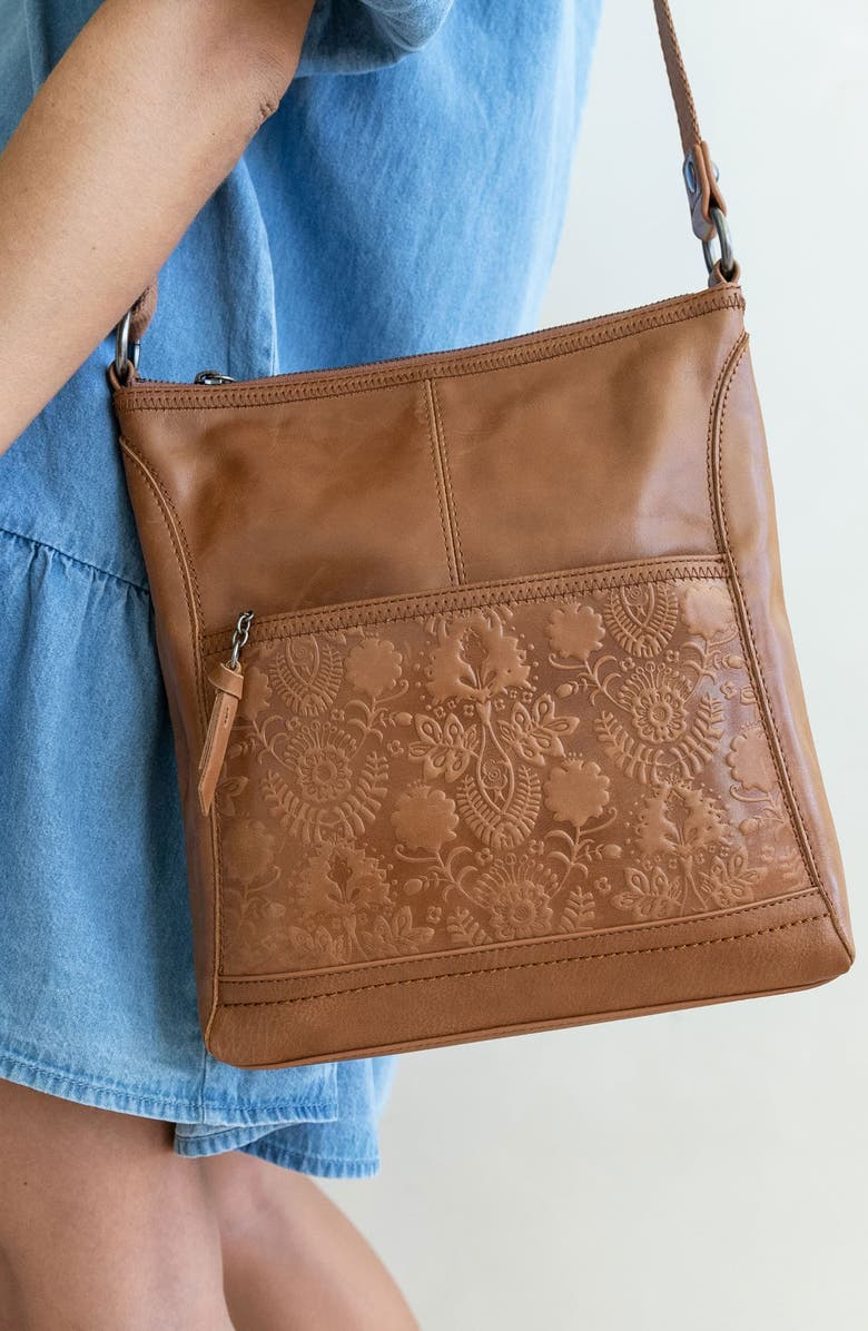 The Sak Gen Crossbody Bag, Alternate, color, Tobacco Floral Emboss