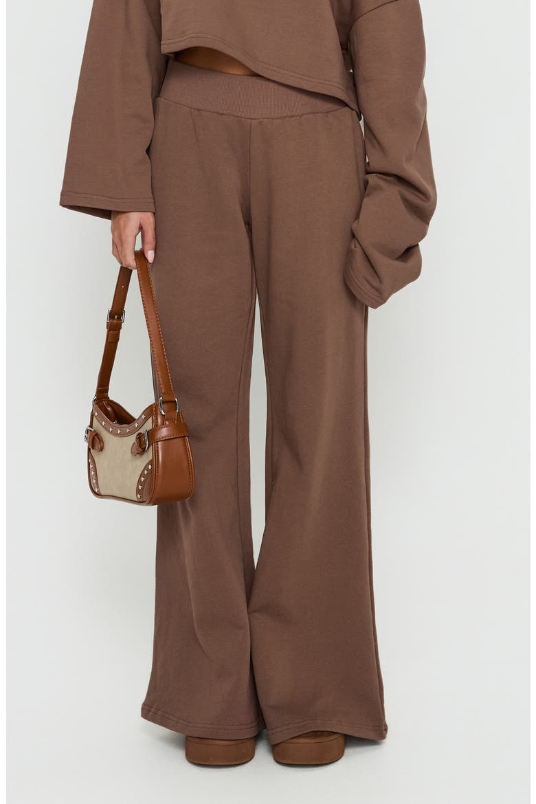 Peaks Wide Leg Sweatpants, Main, color, COCOA
