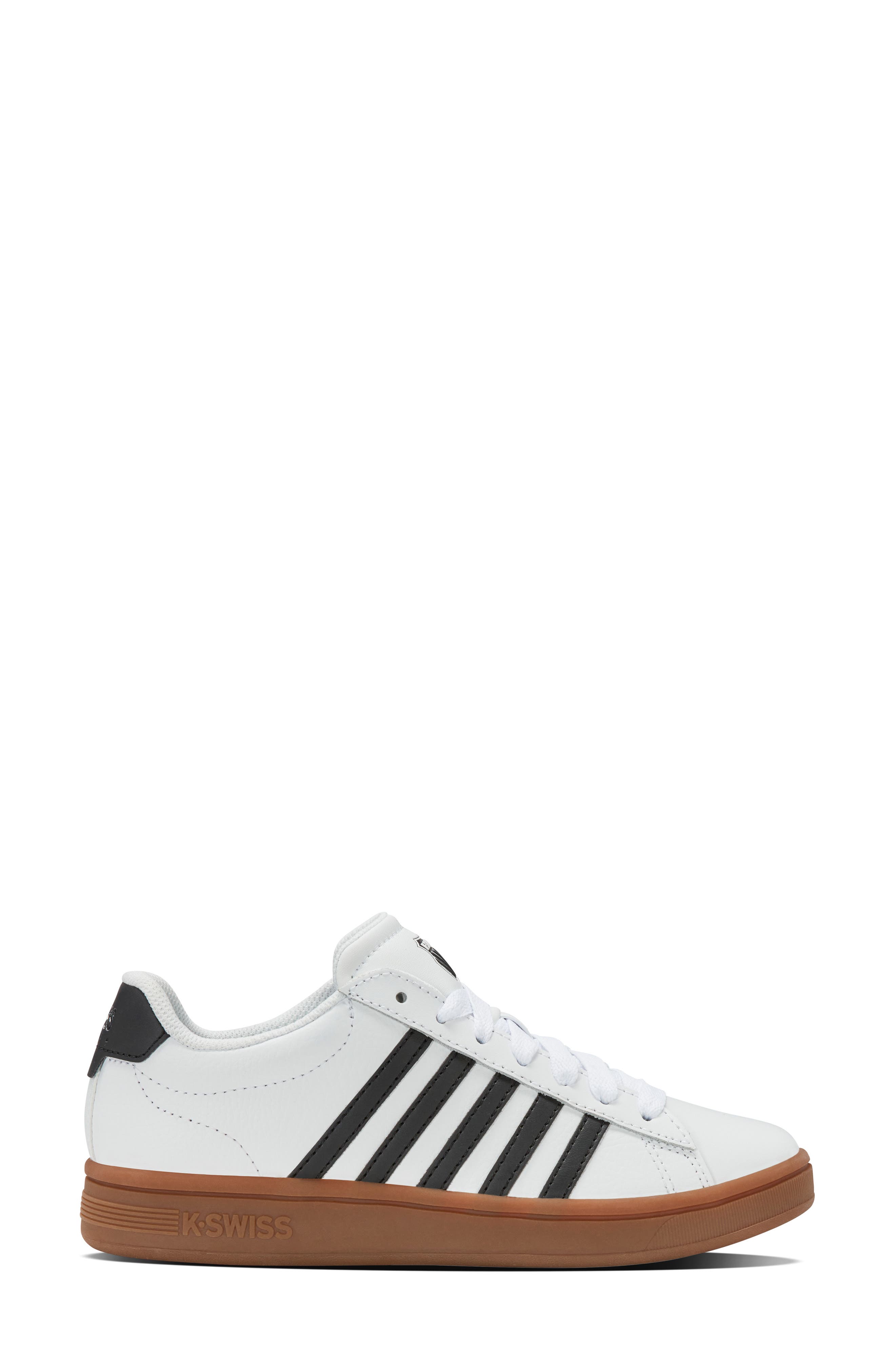 K-Swiss Court Tie Breaker II Sneaker, Alternate, color, White/ Black/ Gum