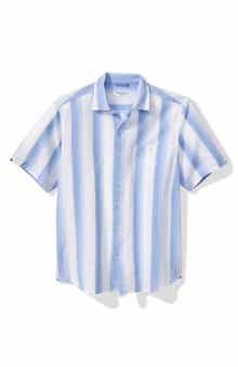 Tommy Bahama Nova Wave Maliblue Stripe Short Sleeve Button-Up Shirt