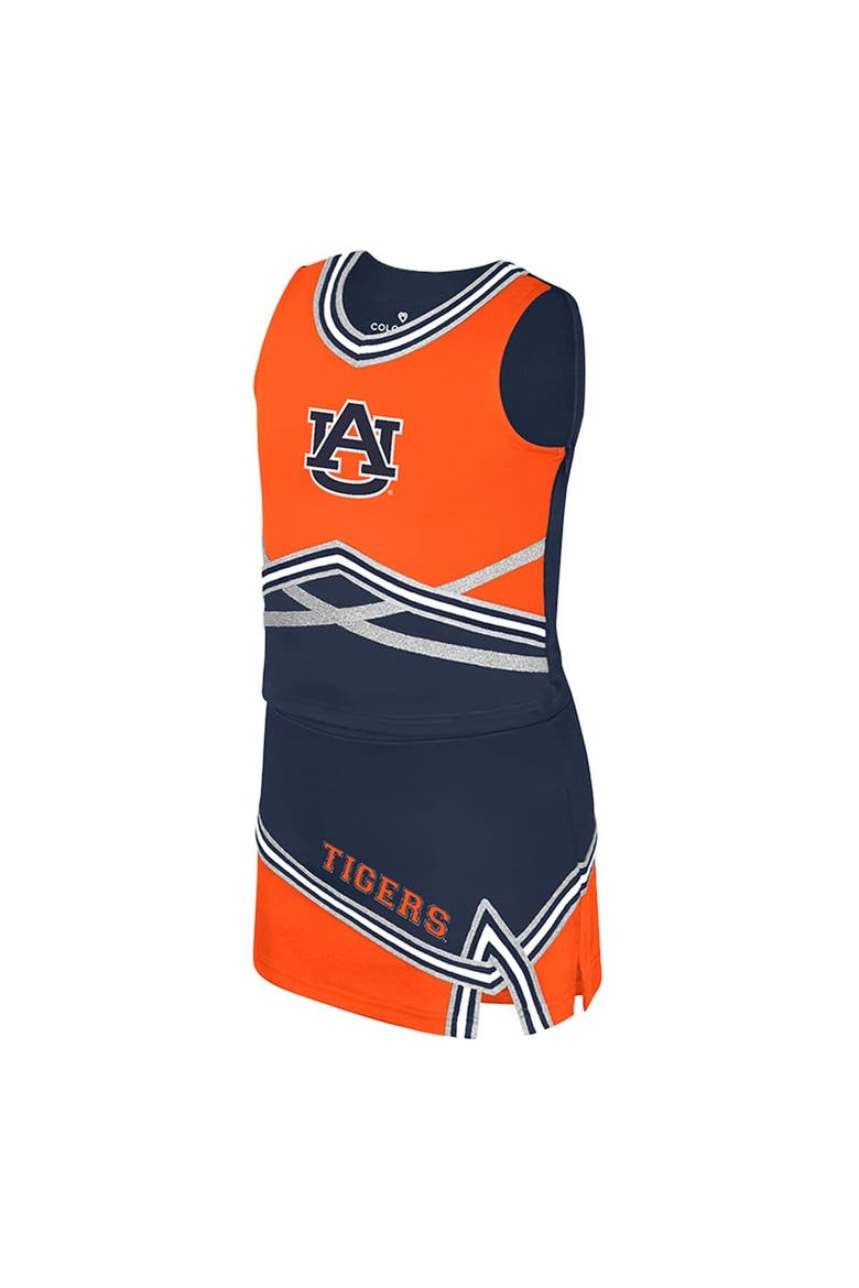 Girls Youth Colosseum Navy Auburn Tigers Lollipop Park Cheer Two-Piece Set, Alternate, color, Navy