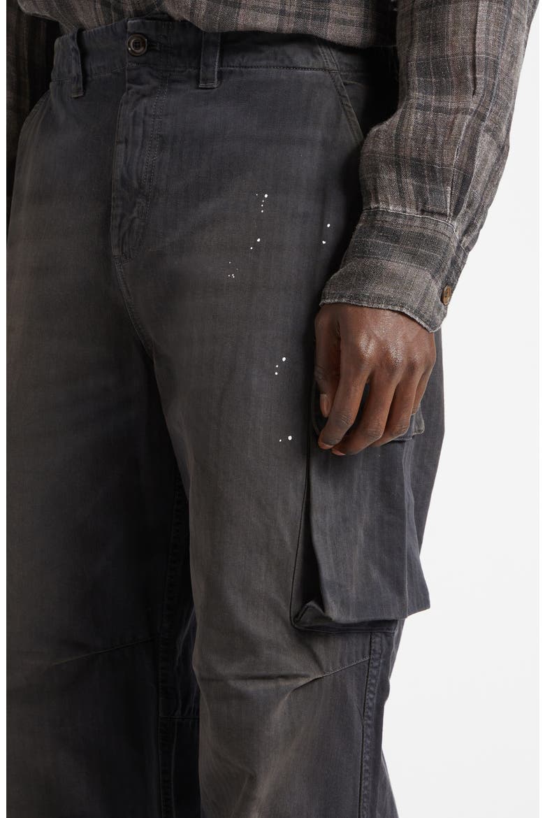 Mount Paint Splattered Cotton Herringbone Cargo Pants, Alternate, color, NEBULA WASH JUNGLE HERRINGBONE
