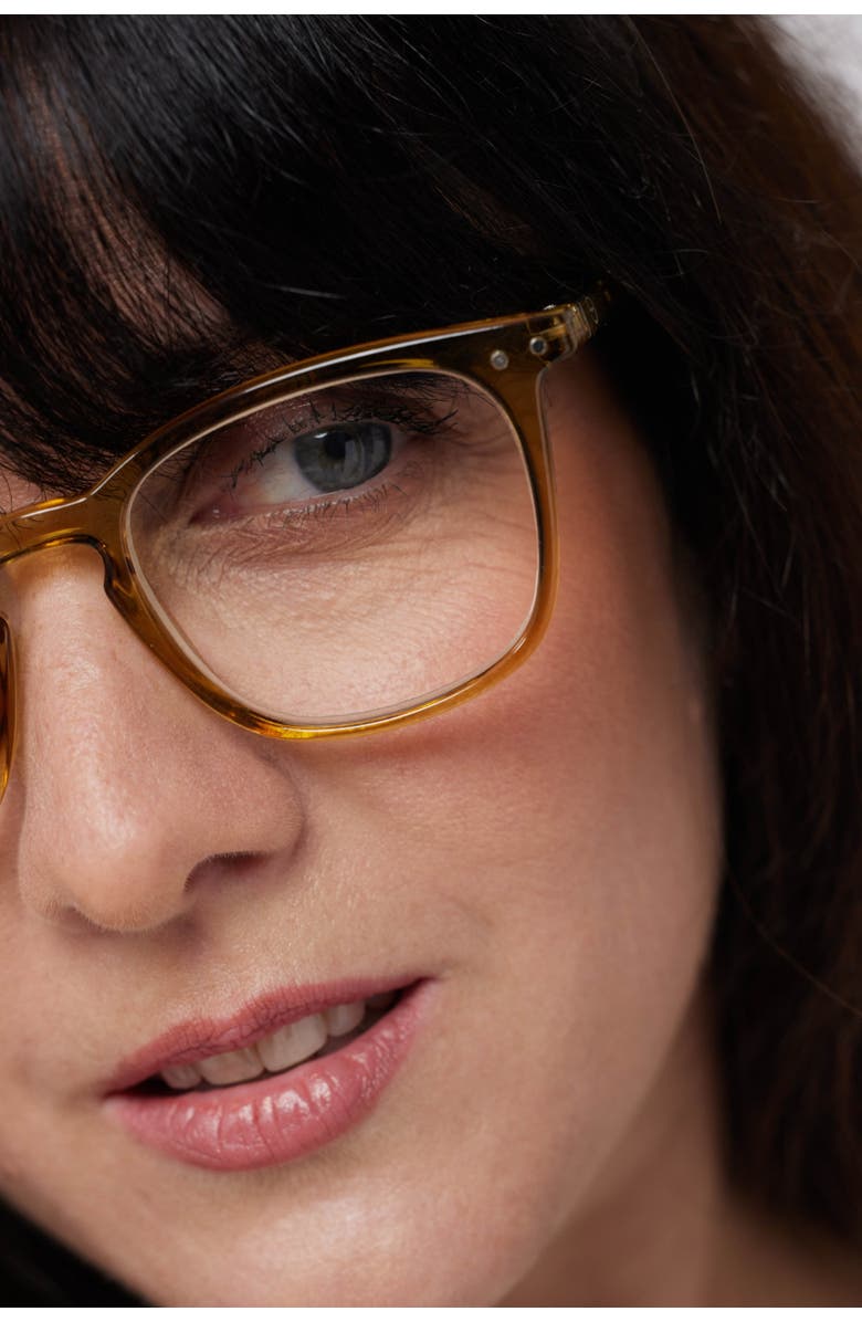 IZIPIZI #E 49mm Trapeze Reading Glasses, Alternate, color, Golden Green