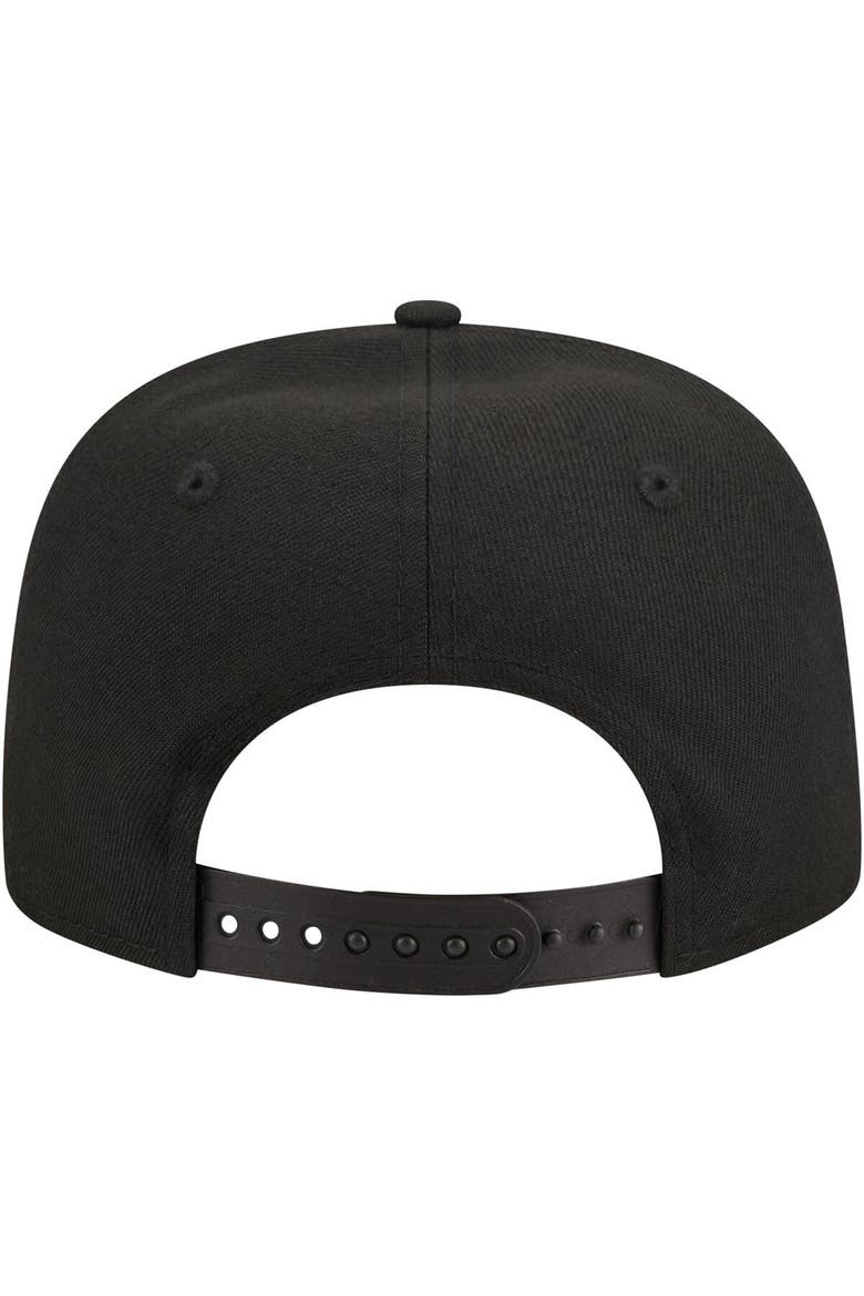 Men's New Era  Black Charlotte FC Script Golfer Adjustable Hat, Alternate, color, Black