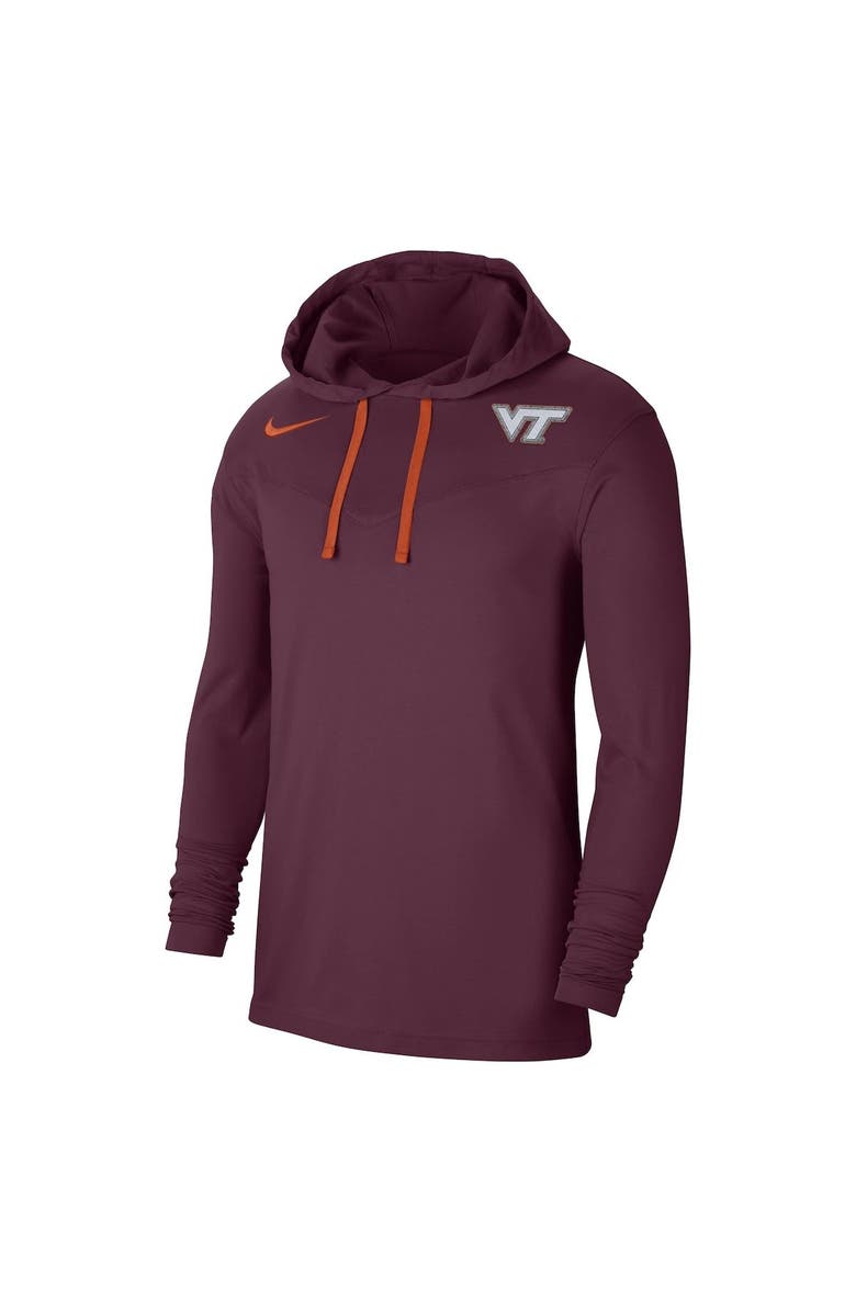 Nike Men's Nike Maroon Virginia Tech Hokies Off-Field Performance Long Sleeve Hoodie T-Shirt, Alternate, color, 